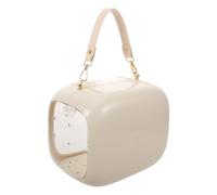 CHICAMPERA Portable to Plastic Clean Easy Secure with Construction Carrier Cage for Design, Beige Takeaway Bag Parrot Travel Small Birds Bird Suitable for Daily Outings