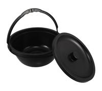 CHICAMPERA Portable Wheelchair Bedpan for Elderly Men and Women with Humanized Shape, Black Plastic Material, Versatile Applicability and Easy Cleaning for Bedside and Portable Commode Toilet