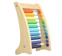 CHICAMPERA Portable Wooden Abacus with Beads Fall-resistant Educational Arithmetic for Early Math Learning Develops Logical Thinking and Counting Skills for Students