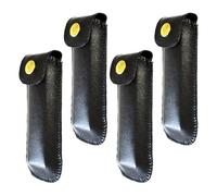 CHICAMPERA PU Leather Harmonica Storage Pouches 4Pcs Waterproof Cases for 21-Hole and 24-Hole Harmonicas, Protective Covers with Button Closure Designed for Music Learners and Daily Carry