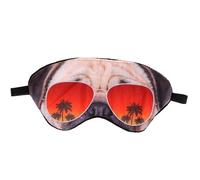 CHICAMPERA Pug Sleeping Mask Cute Animal Eye Patch Washable Household Use for Light Sleepers
