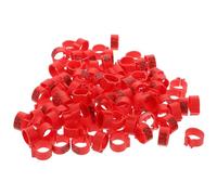 CHICAMPERA Red Numbered Pigeon Foot Rings 100 Pcs 10Mm Plastic Clip-On Leg Bands for Bird Identification and Breeding Use