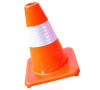 CHICAMPERA Red Plastic Road Construction Traffic Cone with Reflective Surface and Easy Storage, for No Parking Signs and Camp Safety, Sturdy and Portable Driving Training Cone for Car and Rv