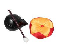 CHICAMPERA Religious Chanting Wooden Fish Set 6Pcs with Protective Cushion for Buddhist Temple and Meditation Use