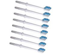 CHICAMPERA Replacement Brush White Abs Material Oral Irrigator for, 8pcs Designed for Deep Cleaning Below The Gumline, for Teeth Cleaning Compatible with Most Oral Irrigators