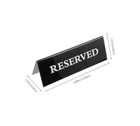 CHICAMPERA Reserved Table Signs and Not Easy to Break Feature Black Acrylic 6pcs with Stackable Design Minimalist and Elegant Style for Cafes and Evening Party Seating