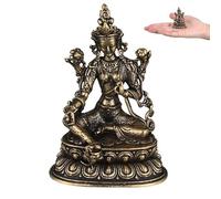 CHICAMPERA Retro Brass Buddha Statue Figurine Vivid and Bright Appearance, Classic Home Decor Sculpture for Living Room and Front Door Decoration