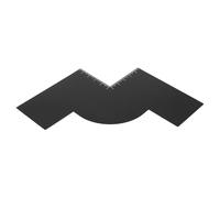 CHICAMPERA Reusable Black Plastic Barber Beard Shaping Tool with Built-in Ruler and Measurement Indicators for Precision Hairline Enhancing and Personal Grooming at Home