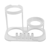 CHICAMPERA Reusable Flosser Holder Water Flosser Storage Toothbrush Holder Stand White Plastic with Anti-Slip Construction Reduces Risk Modern Sleek Minimalist Design for Shower Countertop