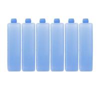 CHICAMPERA Reusable Ice Packs Compact Blue Freezer Blocks 6pcs for Cooler Bags and Air Coolers with Pe Material, Efficient and Rapid Cooling for On-the-go Cooling and Outdoor Camping