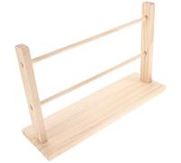 CHICAMPERA Ribbon Organizer Rack Wooden with Multilayer Design for Flower Shops and Prevents Tangling Ribbon Storage for Commercial Settings