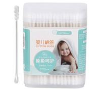 CHICAMPERA Safety Cotton Swabs for Ears 200Pcs Dual Headed Cotton Buds with Spiral and Scoop Tips Paper Sticks for Boys and Ear Care