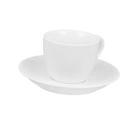 CHICAMPERA Saucer Milk Cup Set with Ceramic Base Coffee Simple and Flat or Elegant White Style for Holding in One Office Hotel Use