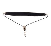 CHICAMPERA Saxophone Neck Strap PU Padded Harness with Metal Snap for Alto Tenor Soprano Saxophone Accessory Black Neck Belt for Wind Instrument Players