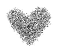 CHICAMPERA Silver Crushed Glitter Fragments for Nail Art and DIY Crafting, Metal Glass Glitter Pieces Enhance Creativity with Portable 200g Bag for Epoxy Resin and Art Projects
