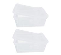 CHICAMPERA Small Pets Container 2 Pcs Reptile Feeding Box White with Safe Environment and Space Saving Design for Ants and Tortoise for Insect Breeding and Turtle Feeding