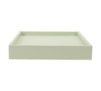 CHICAMPERA Square Slotted Ring Organizer Tray with Smooth Foam Surface Stackable Jewelry Display Holder for Retail Counters Artisan Markets and Exhibition Use Green Compact Ring Storage Case