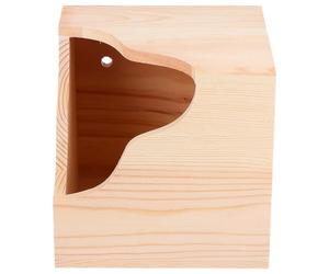 CHICAMPERA Squirrel Feeding Log Cabin Pet House for Small Pets with Cozy and Comfortable Design Breathable Synthetic Material Shelter for Guinea Pigs and Squirrels in Home
