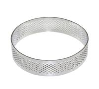 CHICAMPERA Stainless Steel Perforated Tart Ring Ensures Even Baking 7cm for Baking Easy to Clean Silver Cheese Cakes and Custard Cakes Quiche Mold for Home Use