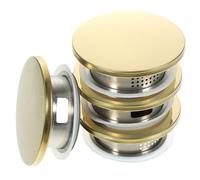 CHICAMPERA Stainless Steel Water Pitcher Lids Sturdy Golden Covers 4pcs with Silicone Seal, Efficient Tea Leaf Filtering Random Color for Glass Water Jugs, for Kitchen and Dining Use