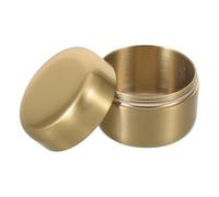 CHICAMPERA Stainless Steel Waterproof Pill Organizer Medium Sized Portable Airtight Medicine Storage Box Compact Metal Container for Travel and Pocket Use in Matte Gold