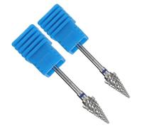 CHICAMPERA Steel Nail Drill Bits Sturdy polish Drill Bits 2pcs for Manicure and Pedicure Cuticle Removal and Comprehensive Nail Care Tools and Home Use