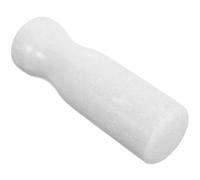 CHICAMPERA Stone Pestle Handheld Garlic Rod with Comfortable Handle for Mashing and Crushing, White round Stone Kitchen Grinder Tool for Home Cooking and Chinese Medicine Preparation