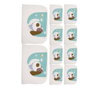 CHICAMPERA Sweat-absorbing Cotton Towels 10pcs for with 4-Layer Breathable Design for Feeding Times and Preschool Use