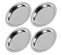 CHICAMPERA Tea Bag Versatile and Not Easy to Deform 4pcs Stainless Steel with Simple Design Tea Bag Holder and Storage Dish for Homes and Restaurants