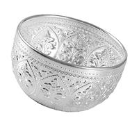 CHICAMPERA Thai Tin Bowl Small Hand Carved Decorative Spa Essential Oil Container Stable Lightweight Southeast Asian Style