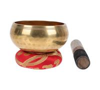 CHICAMPERA Tibetan Singing Bowl for Meditation and Relaxation, Copper and Wood Material, Deep Meditation with Quiet and Long Sound, Delicate Design a Beautiful Piece of Art Random Color