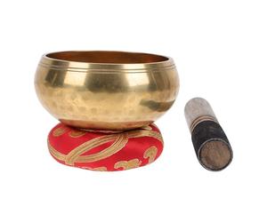 CHICAMPERA Tibetan Singing Bowl for Meditation and Relaxation, Copper and Wood Material, Deep Meditation with Quiet and Long Sound, Delicate Design a Beautiful Piece of Art Random Color