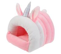 CHICAMPERA Unicorn-shaped Hamster Sleeping Bed Made of Soft Cotton Cloth, Providing A Private Space and Easy to Carry Small Pet Warm Nest for Guinea Pigs and Hamsters