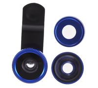 CHICAMPERA Universal Portable Phone Camera Lens Super Wide Angle Macro Fisheye Clip on Lens for Cell Phones with Aluminum Alloy Glass, Blue, Fashionable Design