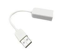 CHICAMPERA USB 2.0 Sound Card Adapter Cable 7.1 Channel Virtual Surround LED Indicators USB Bus-powered Plastic White for Notebook Laptop Speaker Box