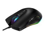 CHICAMPERA Usb Gaming Mouse 7 Keys Optical Wired Rgb Backlight Professional Gamer Mouse for Pc Laptop, Matte Black Lighted Logo, Usb Interface for Gaming and Office Use Random Color