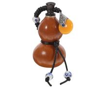 CHICAMPERA Vintage 300Ml Retro Gourd Wine Bottle with Beeswax Coating, Leakproof Hanging Decorative Liquor Jar, Natural Bottle Gourd Home Décor Accent for Bar and Living Room