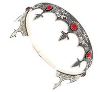 CHICAMPERA Vintage Decorative Crown for Men, Lightweight Metal Prince Cosplay Tiaras Headpiece, Comfortable to Wear and Eye-catching, for Birthday and Cosplay Parties