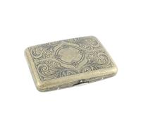 CHICAMPERA Vintage Portable Stainless Steel Cigarette Case for Boyfriends Retro Cigarette Storage Holder with Flipping Cover Moisture Resistant and Pressure Resistant Design Lightweight and