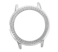 CHICAMPERA Watch Protective Case Rhinestone Design Silver Frame for Gen The Hr Lightweight Easy to Install Protects from Scratches and Dirt Elegant Watch Accessory