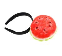 CHICAMPERA Watermelon Plush Headband for Soft Fruit Themed Hair Hoop Accessory Comfortable Non Slip Hairband for Summer Parties Birthdays and Daily Wear
