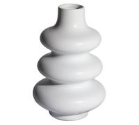 CHICAMPERA White Ceramic Flower Vase Stable Bottom for Indoor Decoration, Elegant and Creative Design for Flower Arrangement and Home Or Office Display