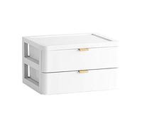 CHICAMPERA White Multi-layer Drawer Organizing Storage Box for Jewelleries and Daily Necessities, Wear-resistant Pp Plastic Desktop Storage Container to Keep Makeup and Tabletop Items Tidy