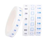 CHICAMPERA White Washi Paper Tape 4 Rolls Date Journal Tape for Time Management and Scrapbooking