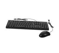 CHICAMPERA Wired USB Keyboard and Mouse Combo Set and Made of Sturdy ABS Material with 104 Keys and Built-In Number Pad, Easy to Use for Desktop Computer Work and Study