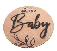 CHICAMPERA Wooden Birth Announcement Sign for Newborn Baby Arrival, Can Be Hung for Home Or Crib Decoration, Classic Newborn Welcome Plaque with Hello World Design