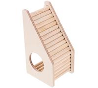 CHICAMPERA Wooden Hamster Ladder and Hideout for Small Pets, Natural Wood Climbing with Multi-Functional Loft, Suitable for Hamsters, Guinea Pigs, and Chinchillas