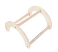 CHICAMPERA Wooden Parrot and Chicken Perch Stand for Rooster and Hen, Smooth and Sturdy Chick Training Toy to Promote Fun and Play Games with Beige Natural Wood Material