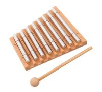 CHICAMPERA Wooden Percussion Block with Eight Distinct Notes and Mallets for Beginner Percussion and Group Play, Portable Hand Music Instrument Made of Wood and Metal for Preschool Music