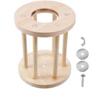 CHICAMPERA Wooden Rabbit Hay Feeder Rack with Fixator for Cage Use, Synthetic Material Small Pet Feeder That Develops Slow Food Habit and Prevents Rabbits from Eating Messily